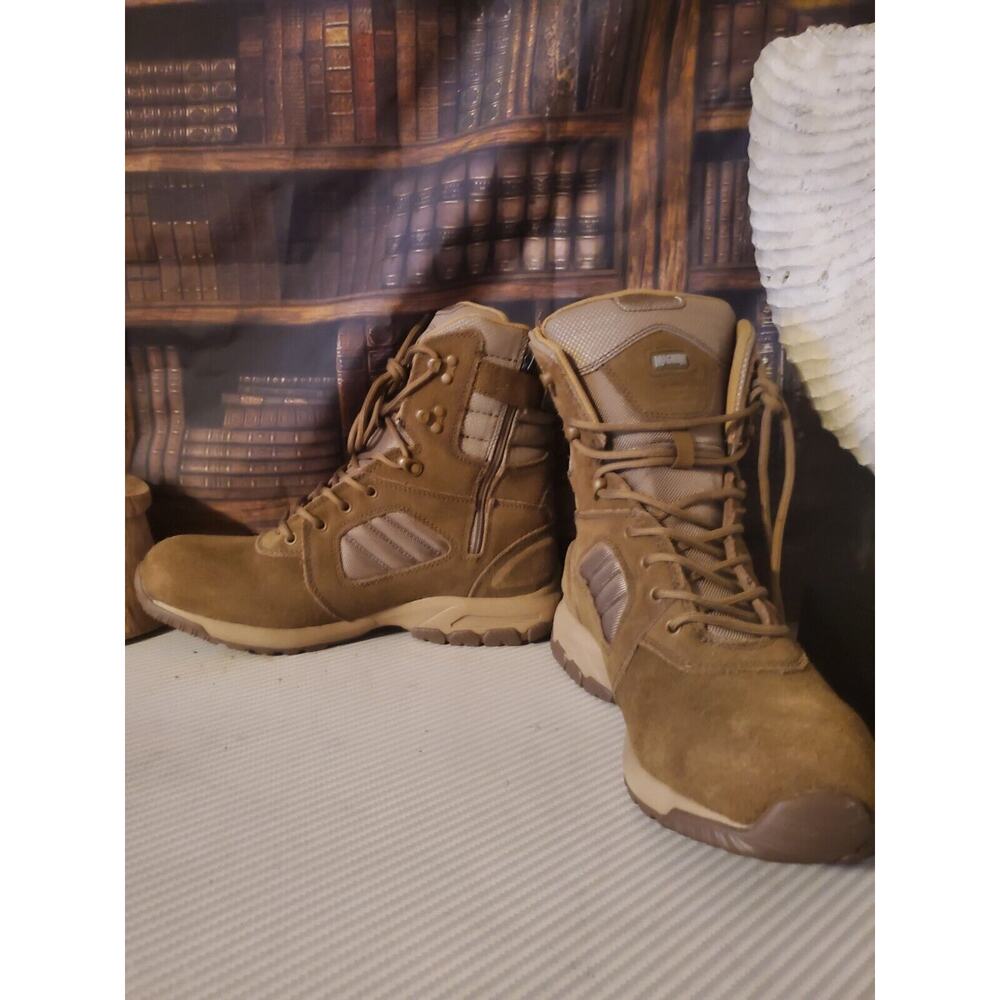 11D Brown Magnum Boots Men's Response III 8.0 Side Zip Waterproof